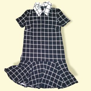 See You Monday Black and White Schoolgirl dress size S